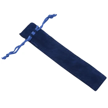 НОВОСТ-200 бр Синьо кадифе калъф за писалки, ръкав, държач за чанта за писалки, чанта за моливи