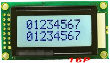 SMR0802-B Сиво-бял екран 0802B цифров матричен LCD модул Сив, бял фон и черни думи 5V 3.3 V 8 * 2 точкова матрица