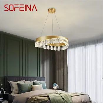 SOFEINA Полилей, Висящ Лампа Postmodern Gold Luxury Home LED Лампа за Дневна Трапезария