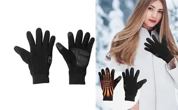 Зимно Топло За Свободни Ръце Електрически Нагревателни Ръкавици, Ръкавици С Електрически Отопляеми Мотоциклетни Ръкавици За Бързо Нагряване С Цифров Дисплей За Унисекс