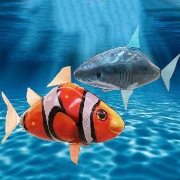 Нова екзотична играчка Прилеп рибата с дистанционно управление Електрически Летяща Акула, Риба-Клоун, Летящ Гелиевый балон е Забавна играчка в Подарък за деца
