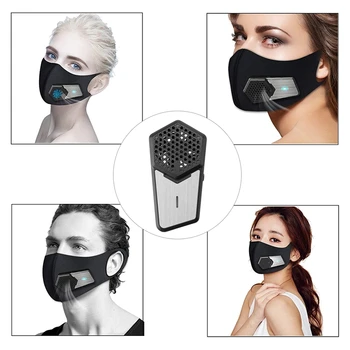 Личен интелигентни електрически вентилатор за въздушна маска за лице за подаване на въздух, 650 mah, Използвани за каране на велосипед, джогинг, плевене, спортувате на открито
