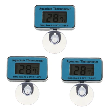 3X Потопяема цифров LCD термометър за аквариум/аквариумни риби