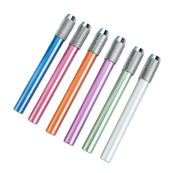 6-цветен алуминиев държач за удължител химикалки, удължител за моливи, удължител за моливи