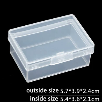 1 бр. Прозрачен пластмасов ковчег за съхранение на бижута с голям капацитет за мъниста, обици и колиета Евтино на Едро