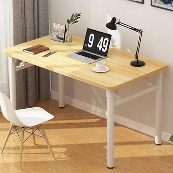 Модерен компютърен маса в изчистен стил, сгъваема маса, монтаж, не изисква писмен компютъра на бюрото...