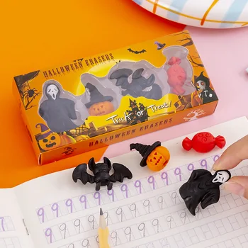 10 Кутии Ластиков, Нов комбиниран набор от каучук за Хелоуин, подаръци за Хелоуин, за ученици и деца