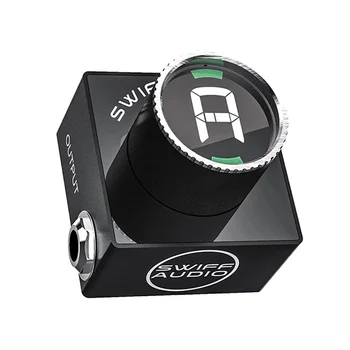 SWIFF C10 Мини Аудио Крак Тунер за Настройка Хроматичен Бас Китара HD LED Дисплей, Регулируема Стойност на Гамата A4 430-449hz
