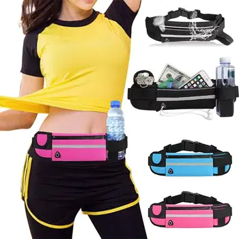 Нова спортна поясная чанта, скута чанти за бутилки с вода, джоб за бягане, пътна чанта за телефон за фитнес за жени и мъже