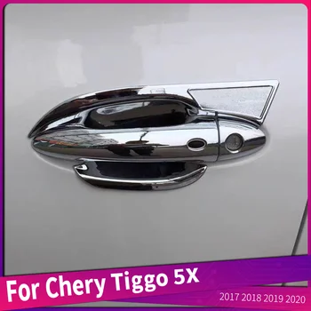 За Chery Tiggo 5X 2017 2018 2019 2020 ABS Хромирани апликации върху външни дръжки на вратите на автомобила Стикер на рамката на капака