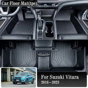 Автомобилни постелки за Suzuki Vitara LY Escudo 2016 ~ 2023 Водоустойчив калъф за краката от TPE, Матиран Килим за водача Ляво колело, Кални Автомобилни Аксесоари