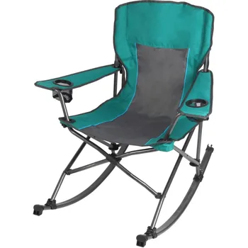 Складное комфортен туристически люлеещ се стол Ozark Trail, зелена, с капацитет 300 £ за възрастни, 16 паунда, плажен стол сгъваем стол