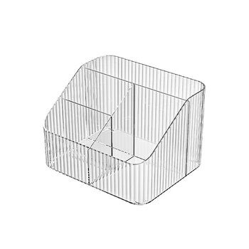 1 Бр Настолна Кутия за съхранение на Рамка за Прозрачно Проста Рафтове за съхранение на Канцеларски материали в стил Ins