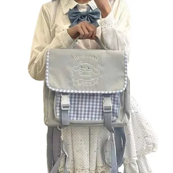 Японски женски училище чанта с двойна облегалка, симпатична чанта jk, нефритовая кученце, рисуване на 