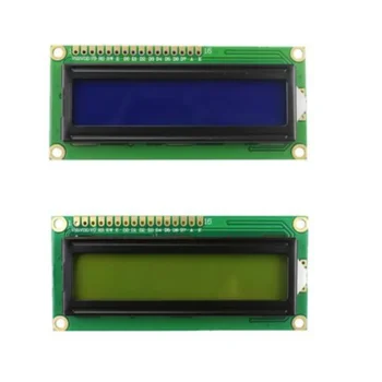 1БР САМ LCD1602 1602 16x2 Знаков LCD дисплей Модул 1602A Такса за Разширяване на 5V Синьо/Жълто-зелена светлина на Екрана, За Arduino